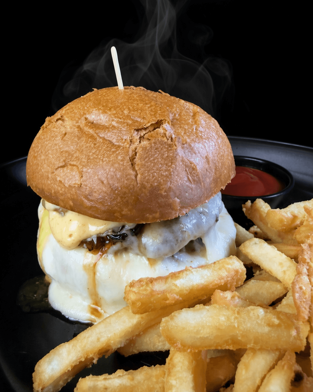 The Fisticuff signature stacked burger